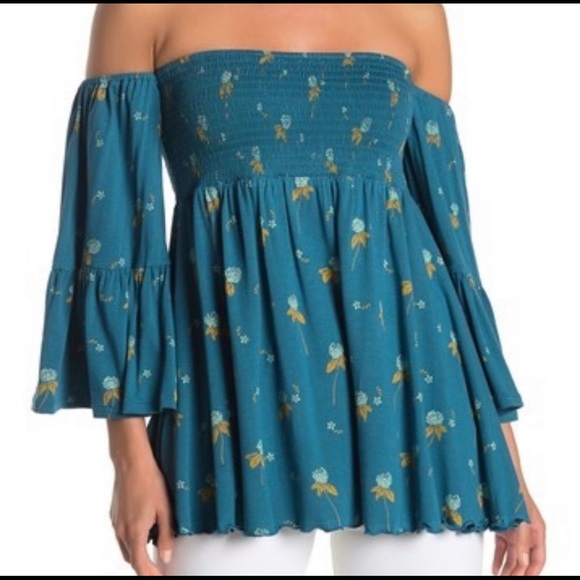 FREE PEOPLE OFF THE SHOULDER TUNIC - Picture 4 of 7